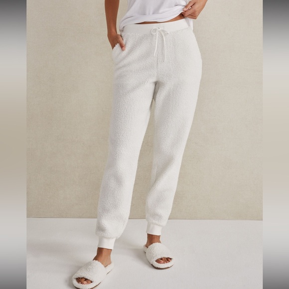 Haven Well Within Pants - Haven Well Within White Sherpa Joggers XS Extra Small